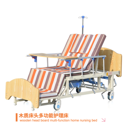 wooden head board multi-function home nursing bed