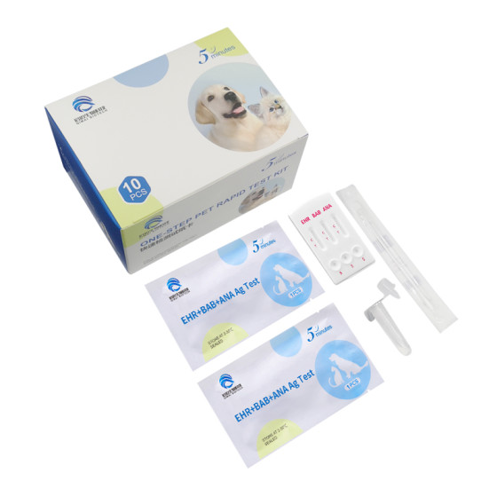 Pet Clinic Use Ehrlichia Babesia Anaplasma Ehr-Bab-Ana Asian Tick-3 Combo Test Kit