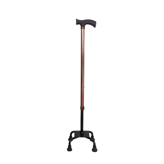 Straight handle four cornered crutch
