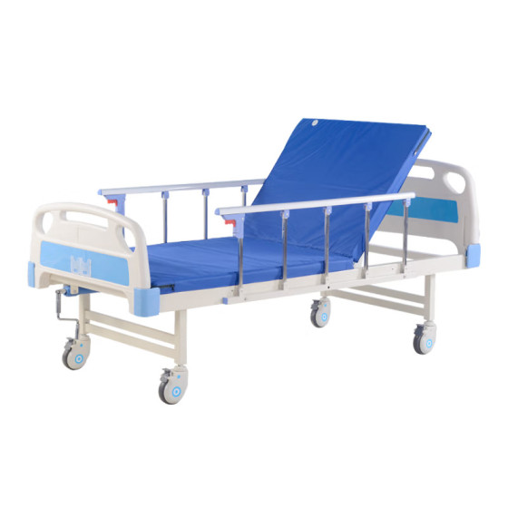 Manual single shake nursing bed (with wheels)