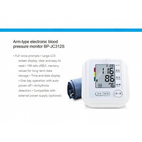 Arm-type electronic blood pressure monitor